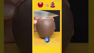 Cake vs apple 🤔 कौन सा जीतेगा shortvideo shorts challenge [upl. by Merola]