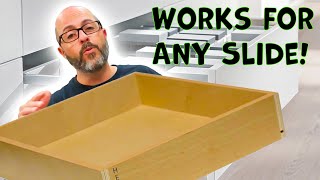 How to Build a Drawer Box for ANY Under Mount Drawer Slide easy [upl. by Annahgiel]