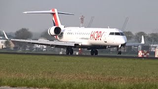 HOP  Bombardier CRJ700  Lands at AMS FGRZM D [upl. by Ataeb]