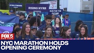 NYC Marathon holds opening ceremony [upl. by Weslee633]