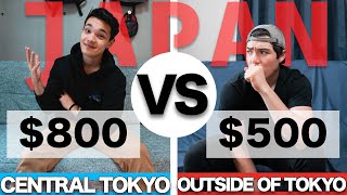 800month Apartment in Central Tokyo VS 500month Apartment outside of Tokyo  TOKYO JAPAN [upl. by Karry]