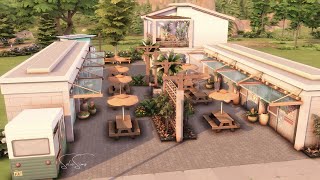 Food Park The Sims 4 build [upl. by Laerdna]