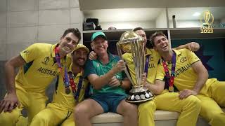 Inside the Aussie dressing room  CWC23 Final  With World Cup Trophy 🏆 [upl. by Ibor]