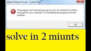 adbexe system error apimswincrtlocalel110dll is missing adbexe system error apimswin [upl. by Notneiuq]