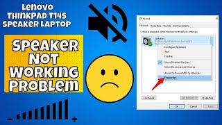 How to Fix Lenovo ThinkPad T14s speaker Laptop Speaker Not Working Problem  No Sound issue [upl. by Eelahs]