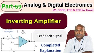 inverting amplifier circuit diagram and feedback in tamil [upl. by Nylanej]