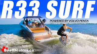 All New Cobalt Boats R33 Surf Powered By Volvo Penta [upl. by Nylesor]