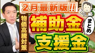 【2月度 物価高騰 補助金・支援金まとめ】最大50万円等 都道府県別 個人事業主・小規模向け 運送・医療・福祉 他 エネルギー・食料品等支援  厚労省の世帯支援策 など〈24年2月時点〉 [upl. by Akemat]