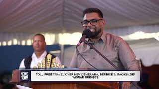 TOLL FREE TRAVEL OVER NEW DEMERARA BERBICE amp MACKENZIE WISMAR BRIDGES [upl. by Keele903]