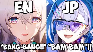 EN VS JP quotBangBangquot Voice FIREFLY amp SILVER WOLF Honkai Star Rail HSR  SAM [upl. by Ateekram]