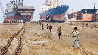 The Scary Process of Scrapping Massive Rusted Ships by Hands [upl. by Vesta]