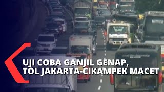 Hari Kedua Uji Coba GanjilGenap Tol Jakarta Cikampek Macet Sepanjang 6 Kilometer [upl. by Belamy580]