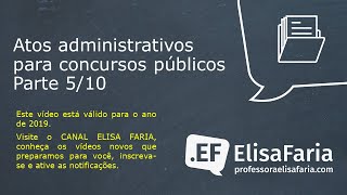 ATOS ADMINISTRATIVOS COM A PROFESSORA ELISA FARIA 510 [upl. by Eugnimod]