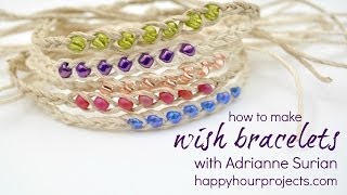 Wish Bracelet Video Tutorial [upl. by Nagel92]