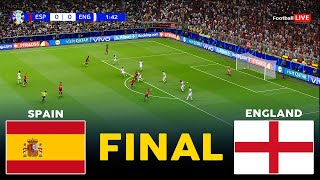 Spain Vs England  FINAL UEFA Euro 2024  Full Match All Goals  Realistic PES Gameplay [upl. by Bertilla694]