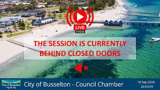 City of Busselton Ordinary Council Meeting 18 September 2024 [upl. by Ahsema352]