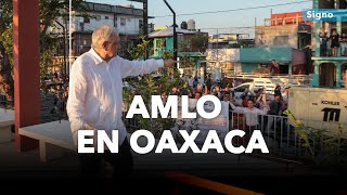 AMLO inaugura la carretera Barranca Larga  Ventanilla desde Oaxaca [upl. by Adolpho]