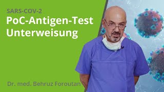 Unterweisung eines Abstrichs mit dem PoCAntigen Coronatest [upl. by Pool]