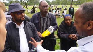 London black atheist debates christian preacher [upl. by Adao]