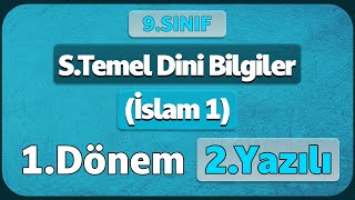 9Sınıf STemel Dini Bilgiler 1Dönem 2Yazılı Soruları Cevapları Liseİslam 1 [upl. by Enilarac]