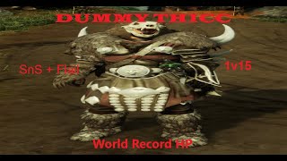 New World Aeturnum  Maple Tank 1v15 Build SnS  Flail  Wall Tank World Record HP World Boss [upl. by Conyers]