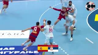 Serbia Vs Spain Highlights Handball world championship Qualification 2025 handball Handball World [upl. by Cousins]