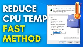 How To Reduce CPU Temperature Windows PCLaptop  fix PC high temperature overheating cpu [upl. by Anallese]