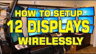 HOW TO SETUP 12 MONITORS WIRELESSLY SPACEDESK [upl. by Fadas]