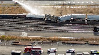 No injuries reported after train derailment near Montreal [upl. by Edwin]