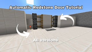 Minecraft Easy Automatic Redstone Door Tutorial [upl. by Ecydnarb]