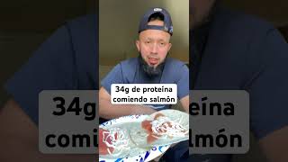 34g de proteína comiendo salmón fitness proteina [upl. by Nevetse]