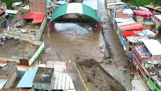 ¡Huaico en Perú Rio destruye todo lo que encuentra a su paso en Huasahuasi Junin [upl. by Nodmac]