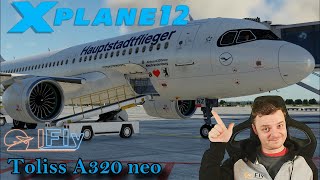 XPLANE 12  TOLISS A320 NEO  LUFTHANSA OPS  EBBREDDM [upl. by Netaf]