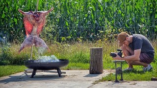 Butchering and cooking a whole wild boar [upl. by Brower513]