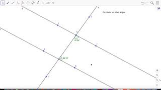 Geogebra Cointerior Angles [upl. by Dian929]