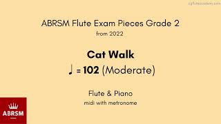 ABRSM Flute Grade 2 from 2022 Cat Walk ♩  102 Moderate Flute amp Piano midi with metronome [upl. by Anal]