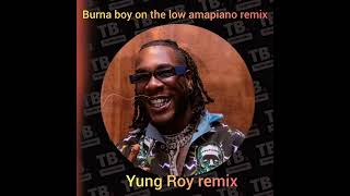 burna boy on the low amapiano remix [upl. by Alebasi]