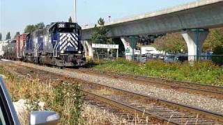 Rail Link SD382s Vancouver at Renfrew [upl. by Leonore]