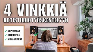 4 vinkkiä kotistudioon – Tee työskentelystä nopeaa helppoa ja mukavaa – Kotistudiokoutsifi [upl. by Ahto781]