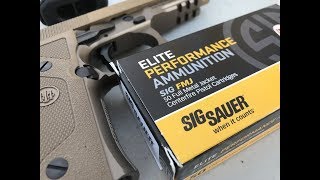 9x19mm 115gr FMJ E9MMB1 sigsauerinc Velocity Test [upl. by Slorac]