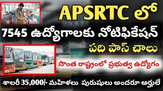 APSRTC Jobs 2024 Notification  APSRTC Conductor jobs 2024  APSRTC Driver jobs 2024 [upl. by Nelle861]