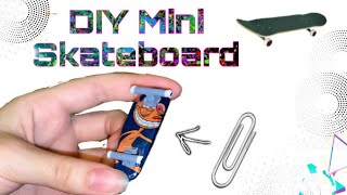 DIY Mini Skateboard Made With a Paperclip [upl. by Bloxberg655]