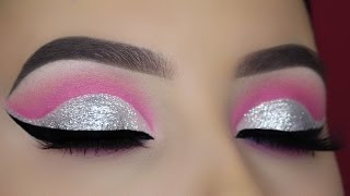 Crystal Pink Cut Crease Tutorial [upl. by Ruhtua437]