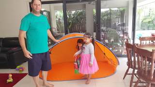 Sun Shelter Pop Up and How to Fold It Down Aldi [upl. by Annaliese]