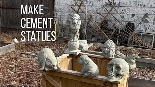 How to make cement garden statues [upl. by Larochelle143]