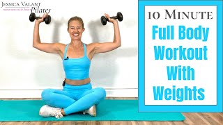 10 Minute Full Body Workout with Weights  For all levels [upl. by Derfla]