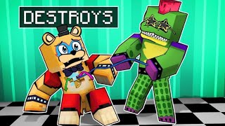 Monty Gator DESTROYS Glamrock Freddy  Minecraft Security Breach [upl. by Uchish]