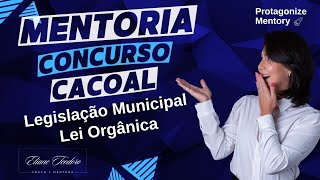 Concurso Prefeitura de Cacoal  Legislação Municipal [upl. by Tanhya]