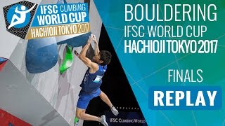 IFSC Climbing World Cup HachiojiTokyo 2017  Bouldering  Finals  MenWomen [upl. by Kylie]