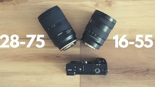 Tamron 2875 F28 vs Sony 1655 F28 [upl. by Kearney]